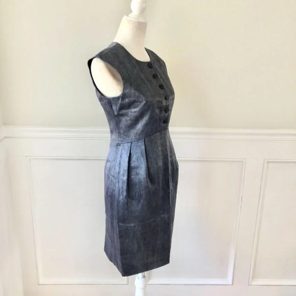 Theyskens' Theory Navy Drace Sheath Dress 6 - Picture 2 of 7
